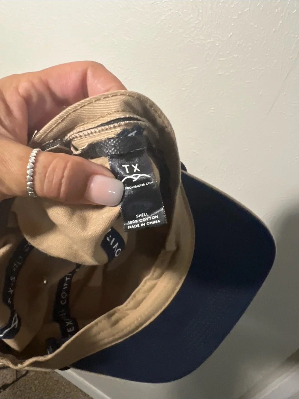Texas Hill County Provisions Texas Patch Tan Cotton Cap Trucker Hat
